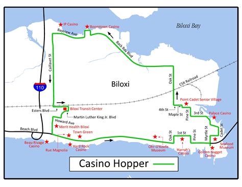 Biloxi ms casino mapa