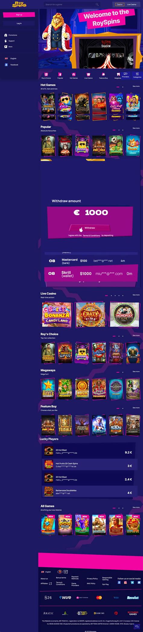 Royspins casino Paraguay